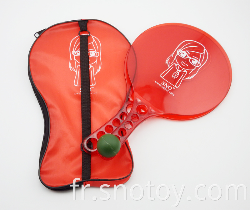Ningbo sno fashion sportive racket en plastique plage de plage raquettes avec balle